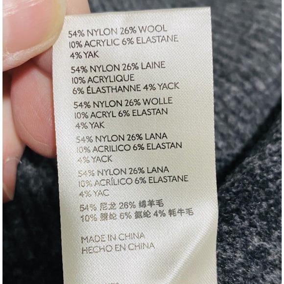 Anthropologie Casual Sweater Dress Pullover Knit Tunic Gray Black Animal Print L - Picture 9 of 11